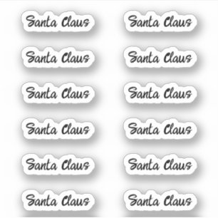 Brush Letter Kiss-Cut Santa Claus Signature