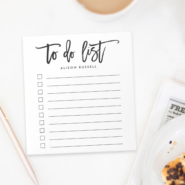 Brush Lettered Personalised To Do List Notepad (Creator Uploaded)