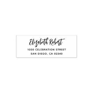 brush lettering custom name self-inking stamp
