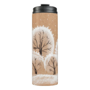 Brush painting. Artistic canvas. Oil art. Thermal Tumbler