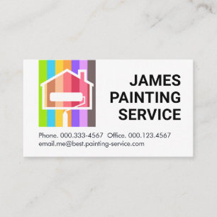 Brush Painting Beautiful Home Colours Business Card