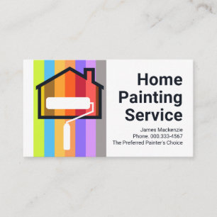 Brush Painting Colourful House Paint Business Card