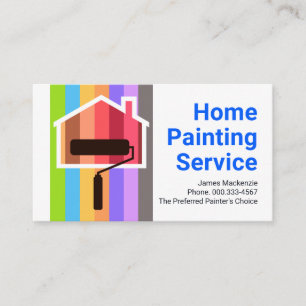 Brush Painting Home Colourful Paint Business Card