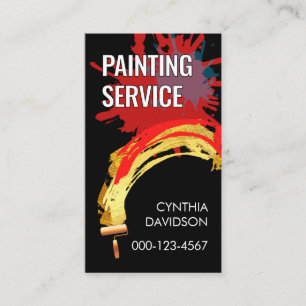 Brush Painting Paint Splatter  Business Card