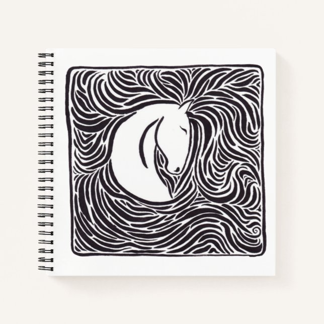 Brush Pen Horse Notebook (Front)