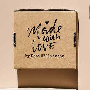 Brush script handmade Business Stamp