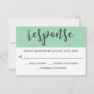 Brush Script Modern RSVP Card