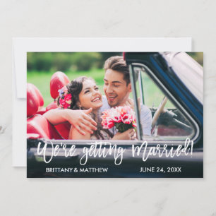 Brush Script Save the Date We're Getting Married