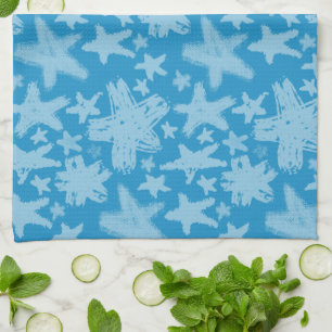 Brush Stars Pattern Tea Towel