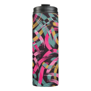 Brush stroke artistic seamless pattern thermal tumbler