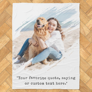 Brush Stroke Custom Photo Fleece Blanket