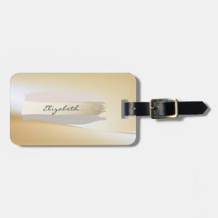 Brush Stroke  , Girl Silhouette,Personalised Luggage Tag