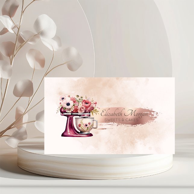  Brush Stroke Glitter Red Mixer Watercolor Business Card (Creator Uploaded)