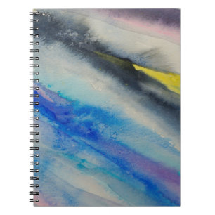 brush stroke, painting Abstract watercolor colorf Notebook
