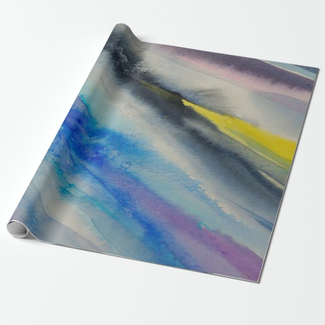 brush stroke, painting Abstract watercolor colorf Wrapping Paper (Unrolled)
