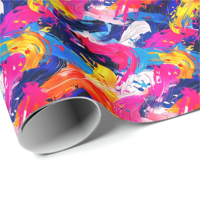 brush stroke pattern wrapping paper (Roll Corner)