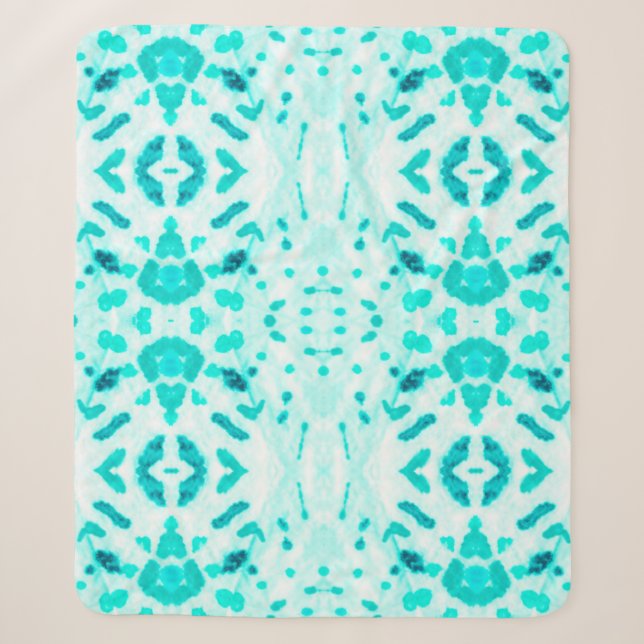 Brush Stroke Seamless Background. Abstract Gypsy E Sherpa Blanket (Front)