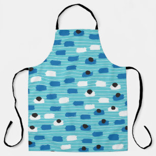 Brush stroke seamless pattern, hand-drawn. apron
