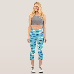 Brush stroke seamless pattern, hand-drawn. capri leggings