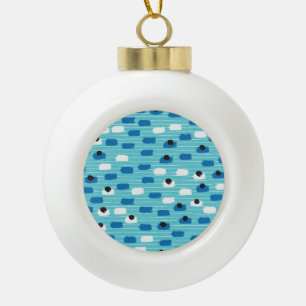 Brush stroke seamless pattern, hand-drawn. ceramic ball christmas ornament