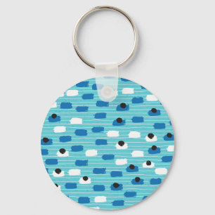 Brush stroke seamless pattern, hand-drawn. key ring