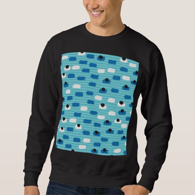 Brush stroke seamless pattern, hand-drawn. sweatshirt (Front)