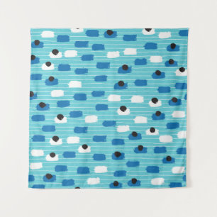 Brush stroke seamless pattern, hand-drawn. tapestry