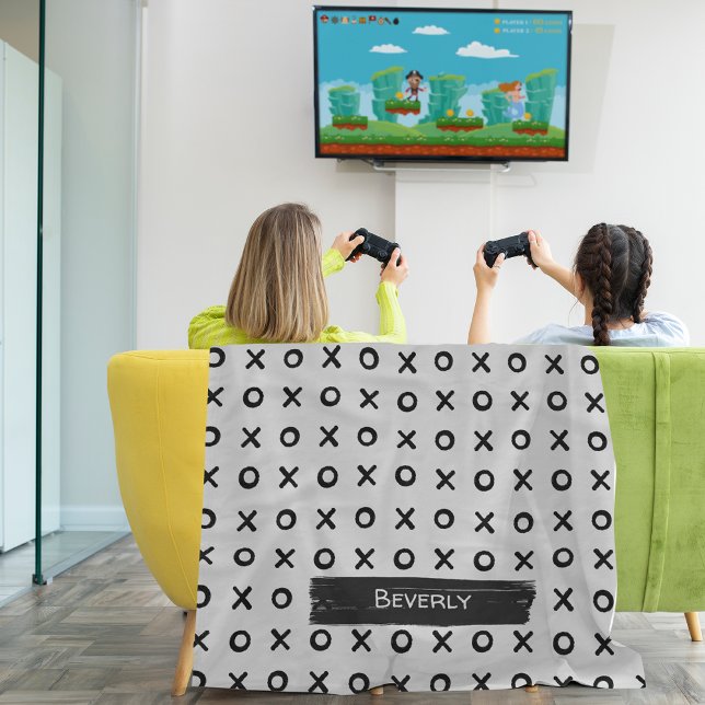 Brush Stroke XOXO Fleece Blanket (Creator Uploaded)