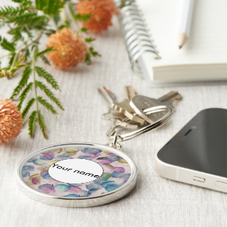 Brush strokes abstract design key ring