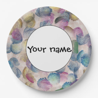 Brush strokes abstract design paper plate