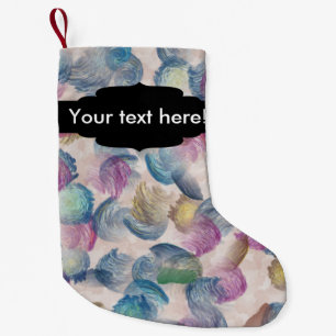 Brush strokes abstract design small christmas stocking