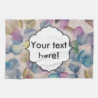 Brush strokes abstract design tea towel