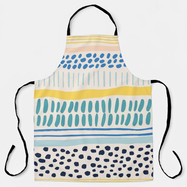 Brush Strokes: Abstract Seamless Fun Apron (Front)