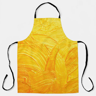 Brush strokes and curves gold abstract background apron
