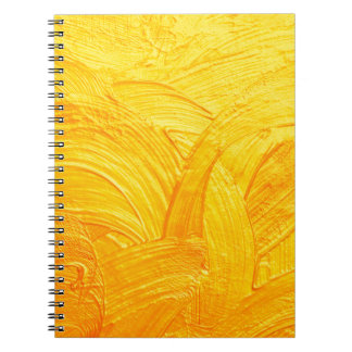 Brush strokes and curves gold abstract background notebook