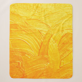 Brush strokes and curves gold abstract background sherpa blanket