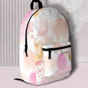 brush strokes and scribbles pattern printed backpack