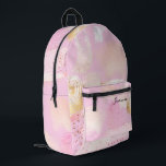 brush strokes and scribbles pink pattern printed backpack<br><div class="desc">girly backpack</div>