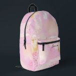 brush strokes and scribbles pink pattern printed backpack<br><div class="desc">girly backpack</div>