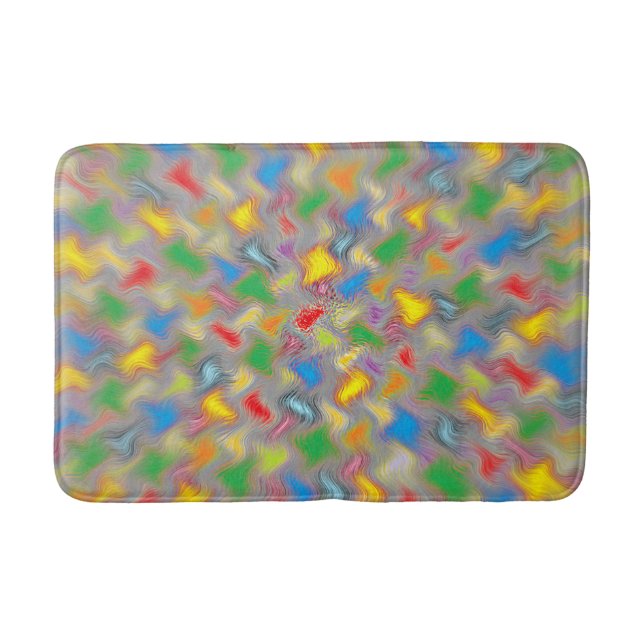Brush Strokes Bath Mat (Front)