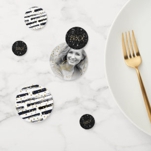 Brush Strokes & Confetti Black Gold ID511