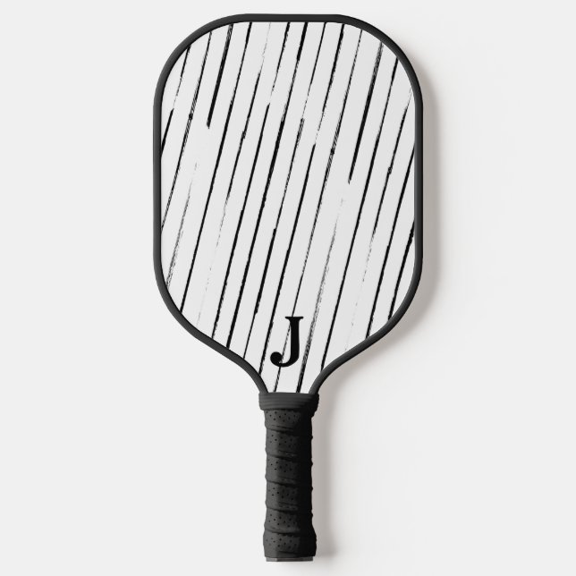 Brush Strokes Custom Inital Pickleball Paddle (Front)