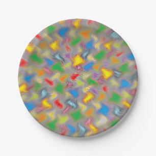 Brush Strokes Paper Plate