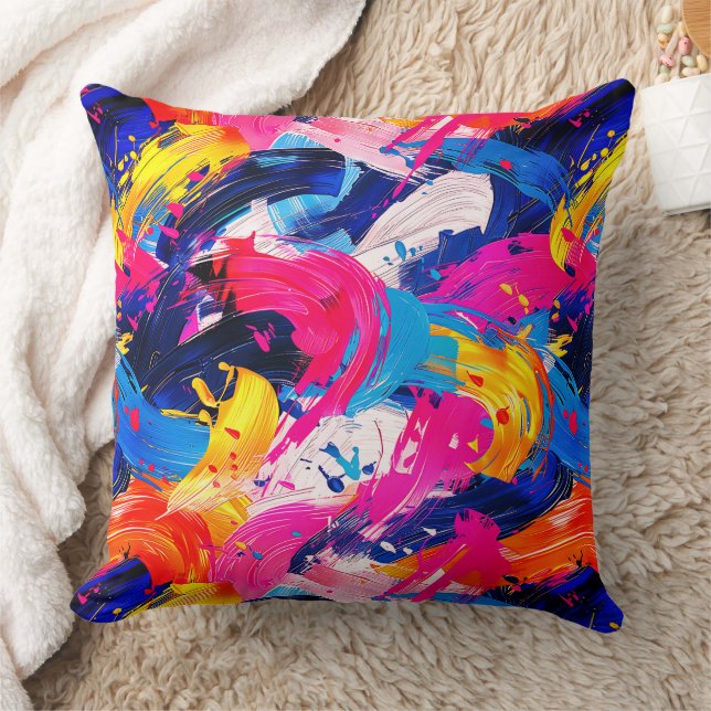 brush strokes pattern cushion (Blanket)