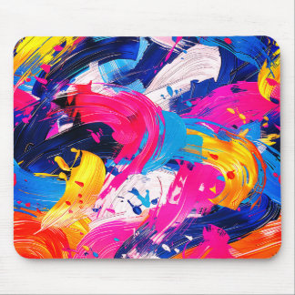 brush strokes pattern mouse pad