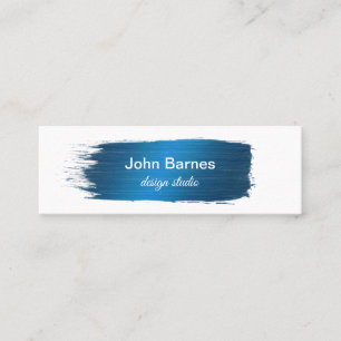 Brush strokes texture. Text. Mini Business Card