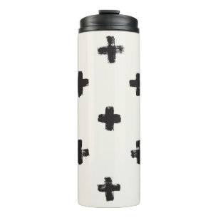 Brush Strokes Vintage Seamless Pattern Thermal Tumbler