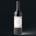 Brush Strokes Wedding Wine Label<br><div class="desc">Abstract vector paint brush stroke inspired design by Shelby Allison.</div>