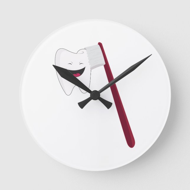 Brush Teeth Round Clock (Front)