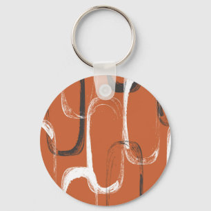 Brush Texture: Seamless Orange Background Key Ring